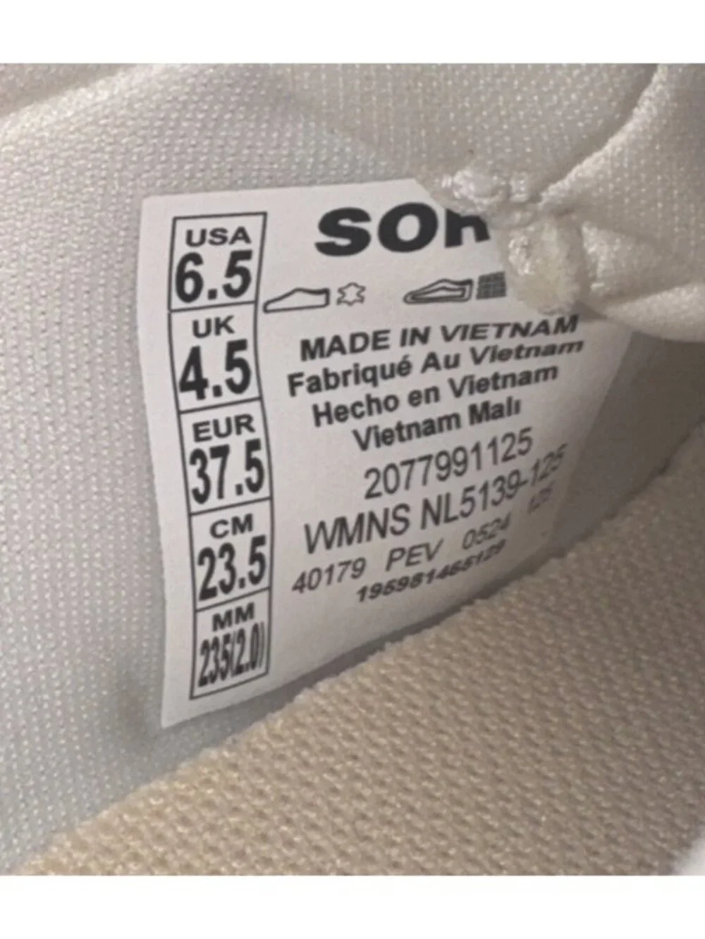Sorel Ona Ave Low Womens Leather Waterproof Casual Shoes Sneakers Size 6.5 White